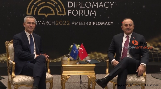 NATO Genel Sekreteri Stoltenberg, Bakan Çavuşoğlu ile bir araya geldi