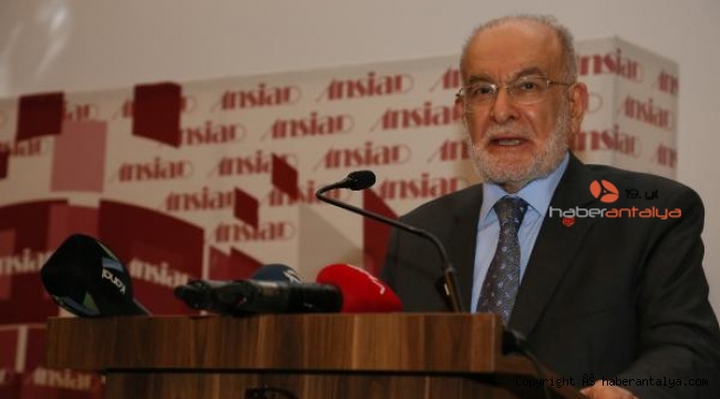 Saadet Partisi Genel Başkanı Karamollaoğlu tek adayı işaret etti