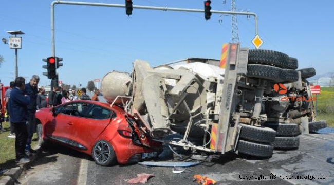 Beton mikseri ortalığı savaş alanına çevirdi 