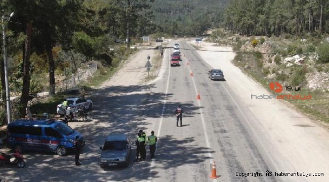 Finike'de havadan trafik denetimi