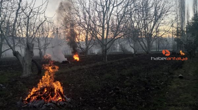 Nisan ortasında çiftçiler zirai don nöbeti tutmak zorunda kaldı