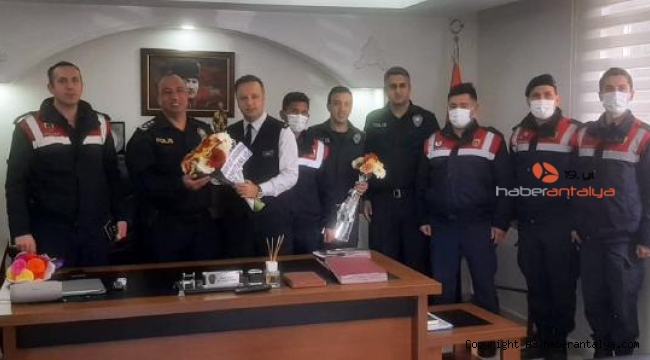 Serik'te jandarma emniyeti ziyaret etti