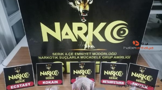 Serik'te uyuşturucu operasyonu: Bir çok madde ele geçirildi 