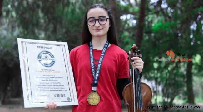 Cansu, kemanıyla 6 ayda elde ettiği 16 dereceyle Guinness'e girdi