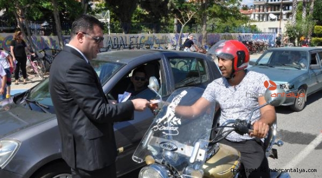 Gazipaşa'da güvenli trafik uygulaması