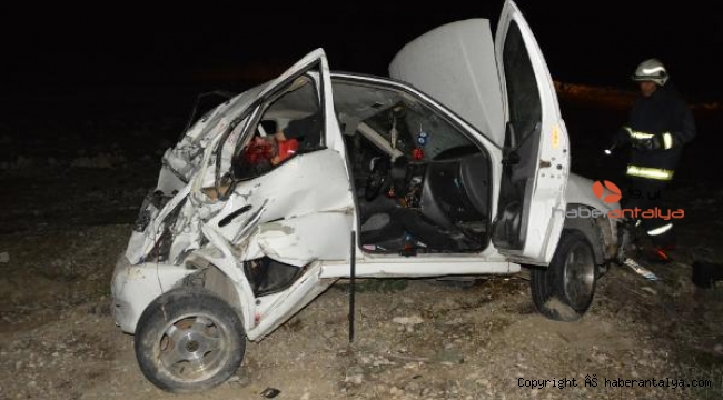 Korkuteli'de kaza: 1 ölü, 1 yaralı
