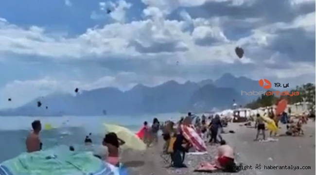 Aniden ortaya çıkan şiddetli rüzgar ortalığı birbirine kattı