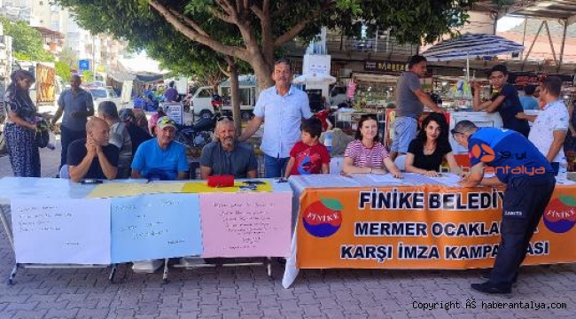 Finike'de maden ocağına karşı imza kampanyası
