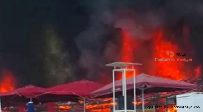 Gaz kaçağıyla başlayan yangında plaj işletmesi küle döndü !