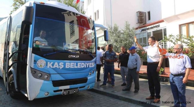 Kaş Belediye Spor güreş takımı Edirne'ye uğurlandı