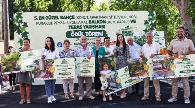 Kenti güzelleştiren bahçe ve balkonlara ödül