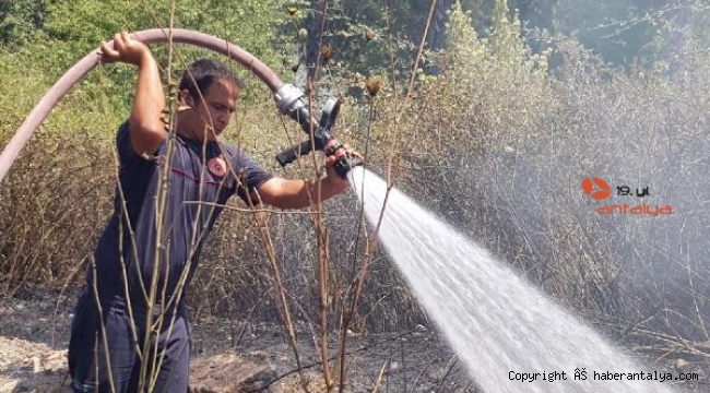 Kopan tel yangın çıkarttı
