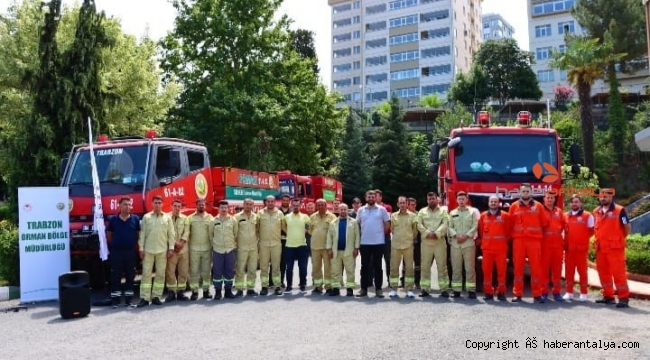 Kumluca yangın ekibine Karadeniz desteği