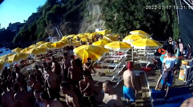 Muratpaşa'da belediyenin plajında belediye çalışanlara saldırdılar