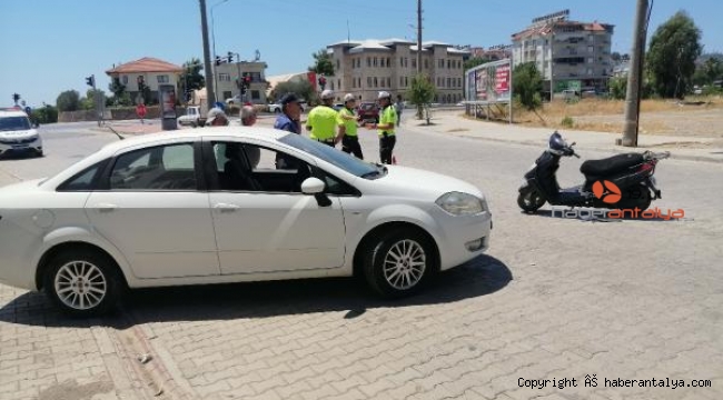 Otomobille motosiklet çarpıştı: 1 yaralı