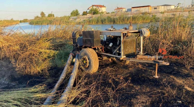 Serik'te kargılık alanda yangın çıktı !