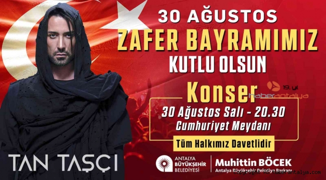 Büyükşehir Belediyesi 30 Ağustos'ta Tan Taşçı konseri düzenliyor
