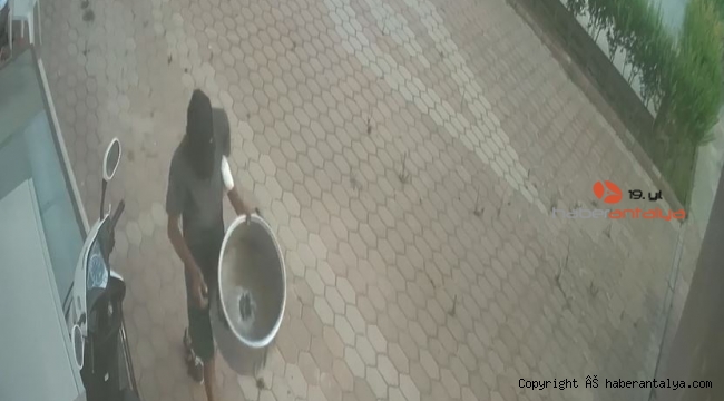 Elini kolunu sallayarak aşure kazanı çaldı