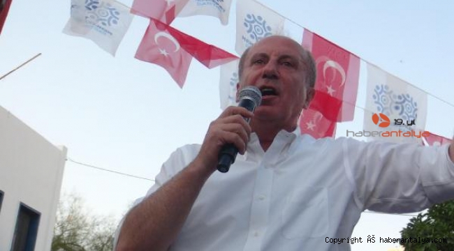 İnce: Meclis'te kavga ediyor gibi gözüküp, rant konusunda birleşeceksiniz