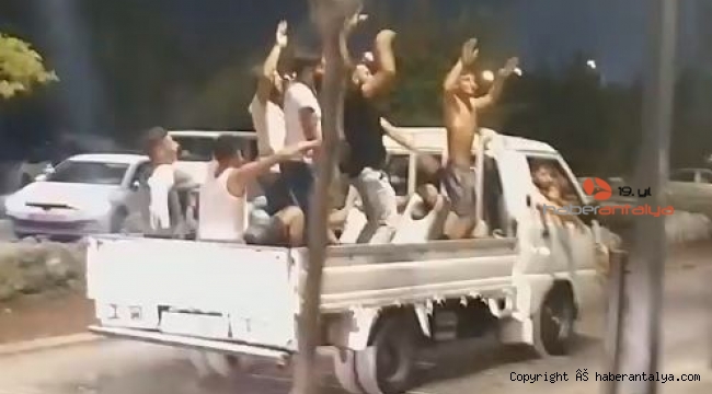 Kamyonet üzerindeki disko eğlencesinin faturası ağır oldu