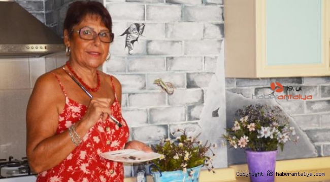 Ressam Ergenekon'un hayvan sevgisi duvarlara yansıdı