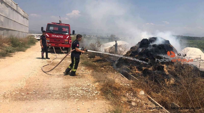 Saman balyalarında yangın