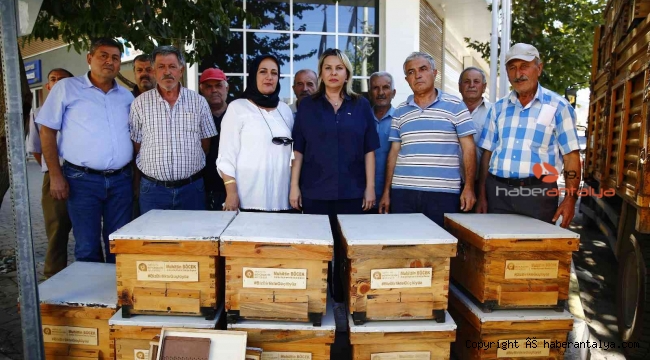 Antalya Büyükşehir'den arıcıya kovan desteği