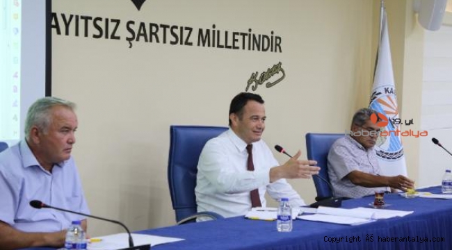Kaş Belediyesi'nin eylül ayı meclisi yapıldı