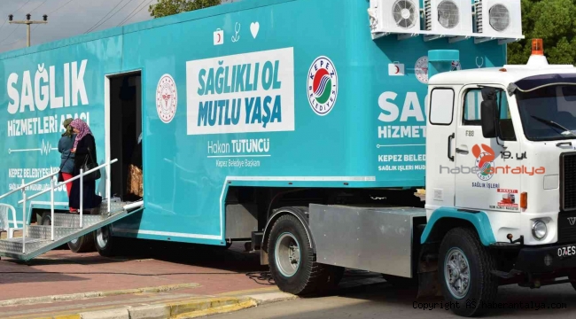 Kepez'in mobil kanser tarama TIR'ı Korkuteli'nde