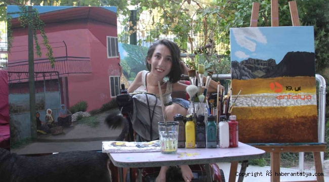 SMA'lı Gülçin'in çizdiği resimler belgesele konu oldu; "Çekilmeye değer bir hayatım varmış"