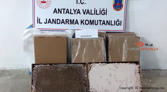 Alanya'da bir yolcu otobüsünde 36 bin adet hazır makaron ele geçirildi