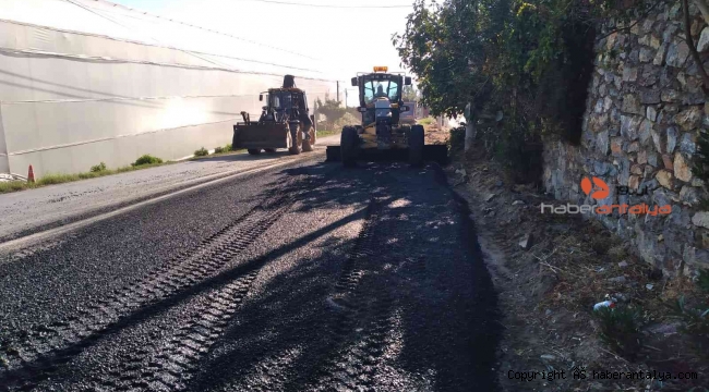 Alanya'nın kırsal yollarında kış hazırlıkları sürüyor