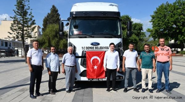 Demre Belediyesi araç parkına yeni TIR