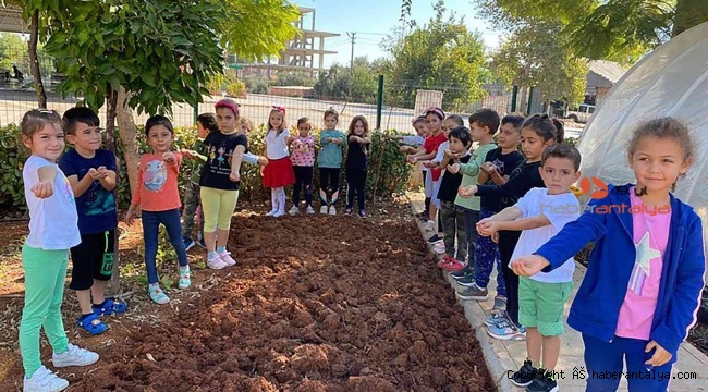 Döşemealtı Ekolojik Kreş öğrencileri doğayı öğreniyor