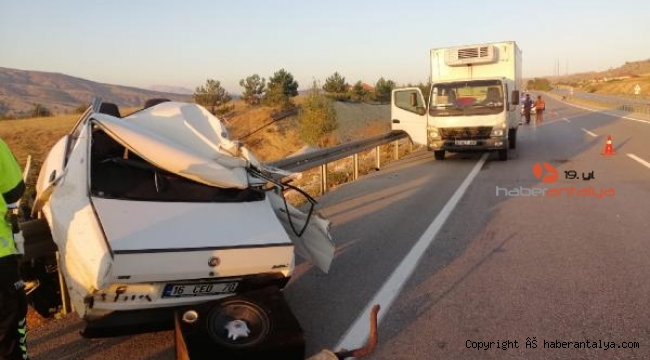 Korkuteli'de kaza: 1 ölü