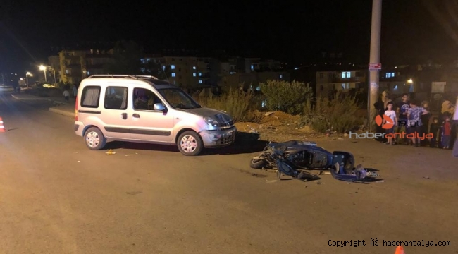 Motosiklet kazasında 2 yaşındaki oğluyla ölümden döndü !