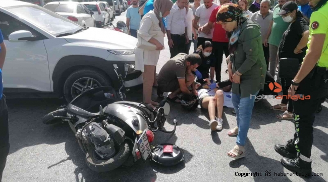 Otomobille motosiklet çarpıştı: 1 yaralı