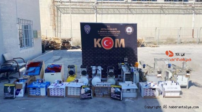 Polisten sigara imalathanesine baskın