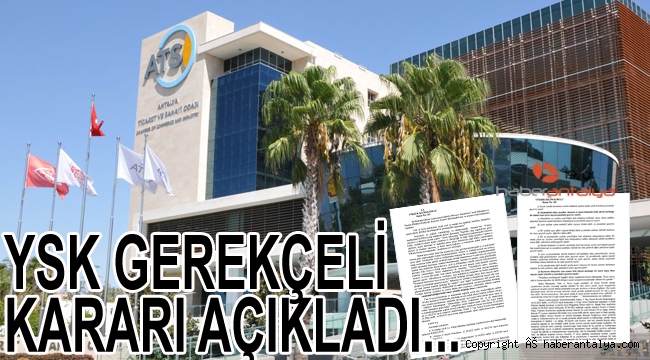 YSK gerekçeli kararını açıkladı !