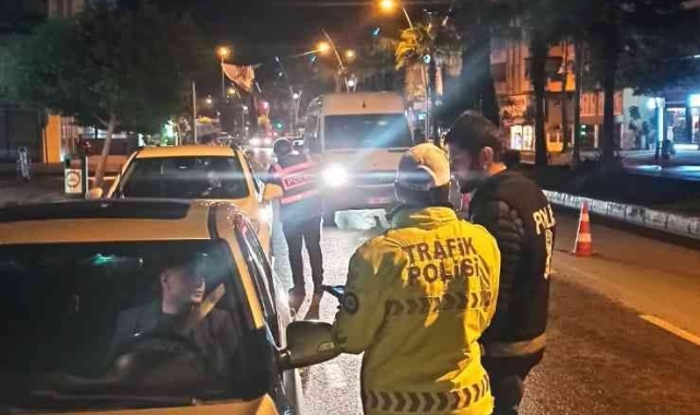 Antalya'da eş zamanlı yol denetimi