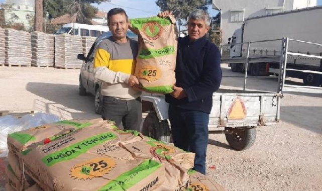 Korkutelili çiftçiye yüzde 75 hibeli 116 ton tohum dağıtıldı