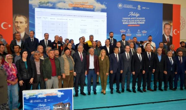 Büyük Manavgat yangını sonrası 297 konutun hak sahibi kurayla belirlendi