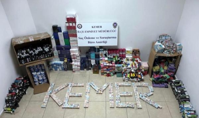 Markette 1 milyonluk kaçak ürün ele geçirildi