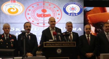 Bakan Soylu: 'Uyuşturucu operasyonunda 241 kişi gözaltına alındı'