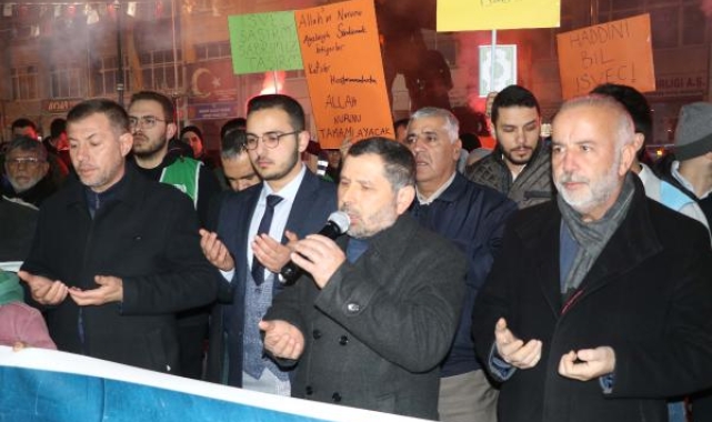 Burdur'da İsveç'te Kur'an-ı Kerim yakılmasına tepki