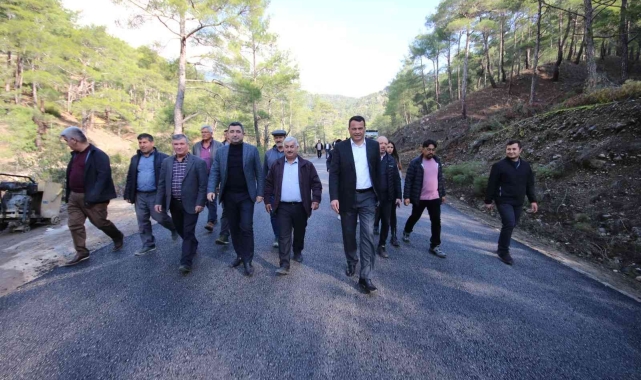 Kaş Belediyesinden Dirgenler-Ortabağ-Gürsu yoluna sıcak asfalt
