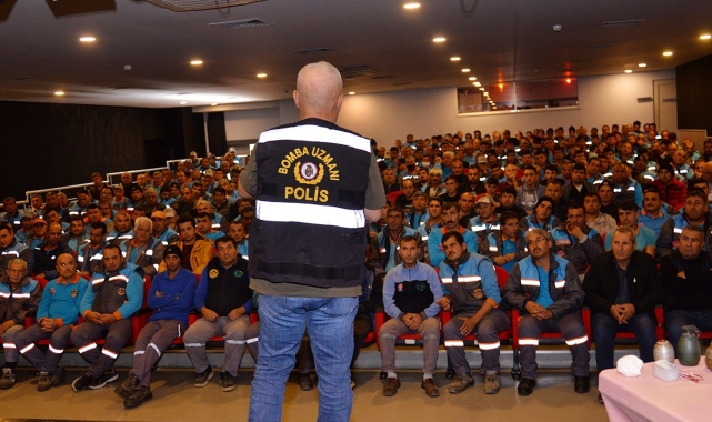 Polis, belediye personeline "şüpheli şahıs ve paket" eğitimi verdi