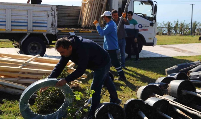 Düden Park'ta yeşillendirme çalışması