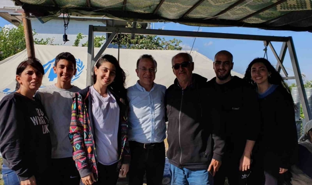Alanya Üniversitesi Rektörü deprem bölgesinde öğrencilerle görüştü