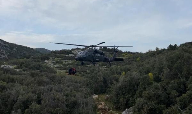 Paraşütçü dağlık alana düştü, jandarma seferber oldu